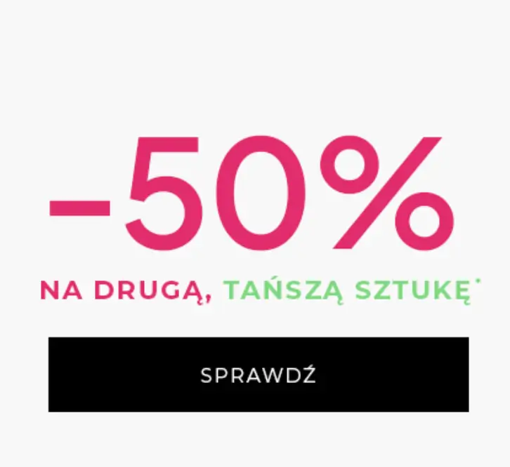 Zniżka -50% na drugą tańsza sztukę w Briju