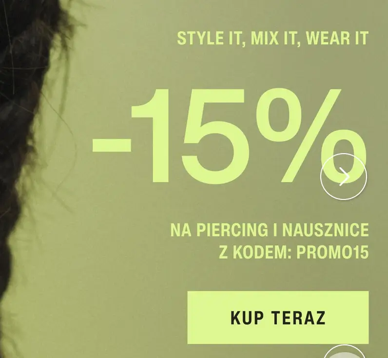 Ania Kruk: 15% rabatu na piercing i nausznice z kodem rabatowym
