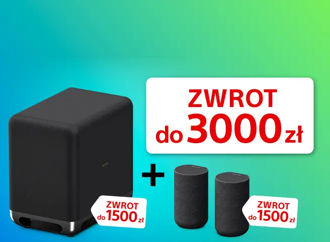 Cashback do 3000 zł przy zakupie komponentów Audio w promocji Sony