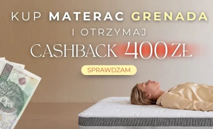 Cashback! Zyskaj 400zł zwrotu