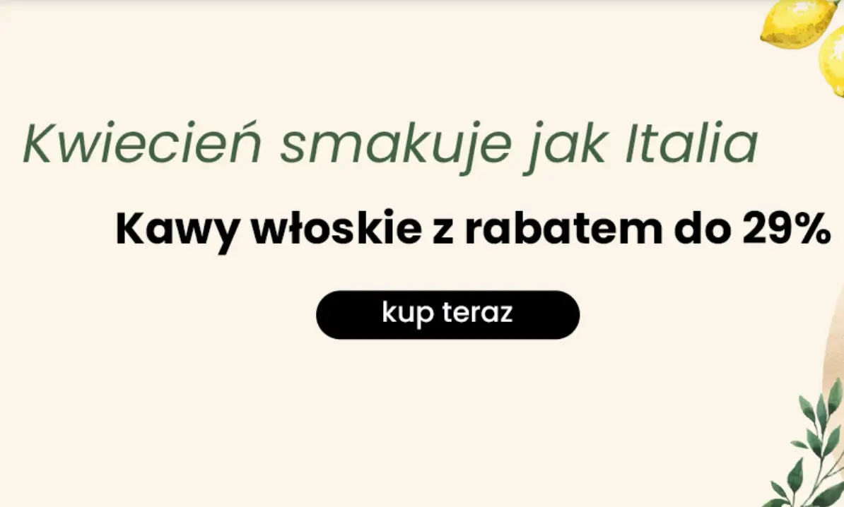Kawy włoskie 29% taniej w SklepKawa.pl