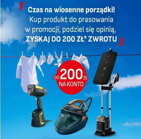 Kup produkt do prasowania i odbierz do 200 zł zwrotu   
