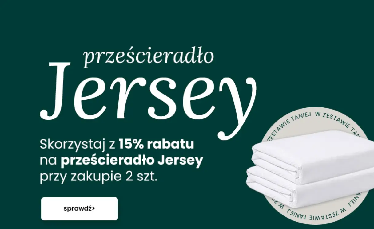Rabat 15% na prześcieradła przy zakupie 2 w Pan Materac