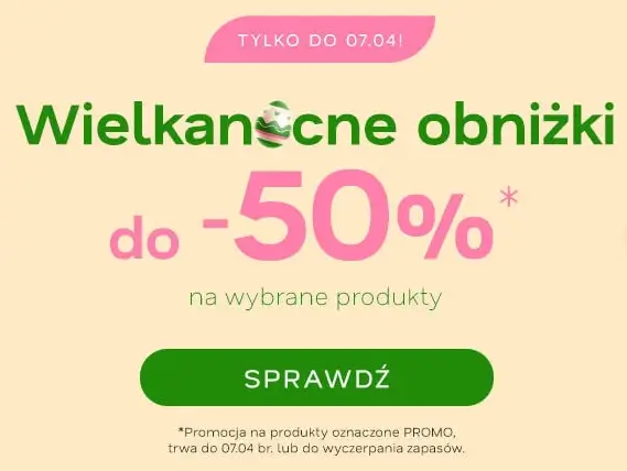 Wielkanocne obniżki do -50% na wybrane produkty Drogerii Natura