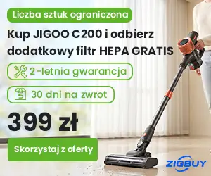 Zigbuy: Odkurzacz JIGOO C200 za 399 zł + darmowy filtr HEPA gratis 