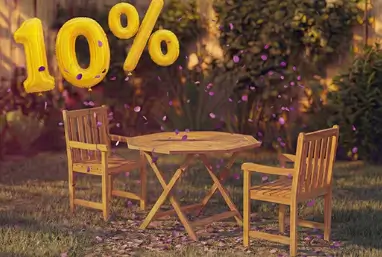 Zniżka -10% przy zakupie 2 produktów z Mebli jadalnianych ogrodowych w Vida XL