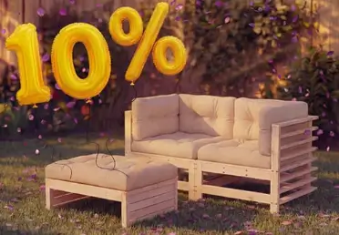 Zniżka -10% przy zakupie min. 2 produktów z Mebli ogrodowych wypoczynkowych Vida XL