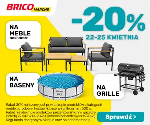 Zniżka -20% na baseny, meble ogrodowe i grille w Brico Marche