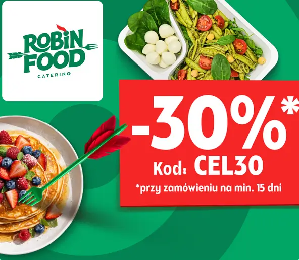 Dietly: 30% rabatu na catering Robin Food z kodem rabatowym