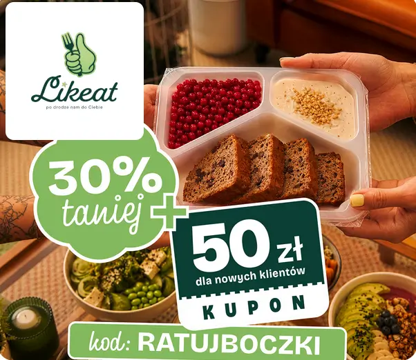 Dietly: Catering Likeat 30% rabatu i 50 zł dla nowych klientów z kodem