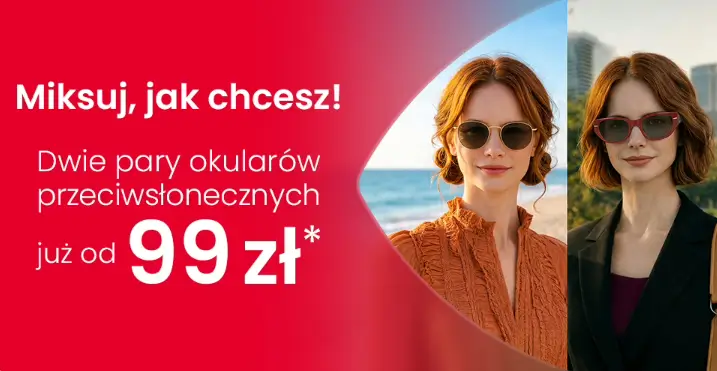 Dwie pary okularów przeciwsłonecznych w lepszej cenie już od 99 zł w Vision Express