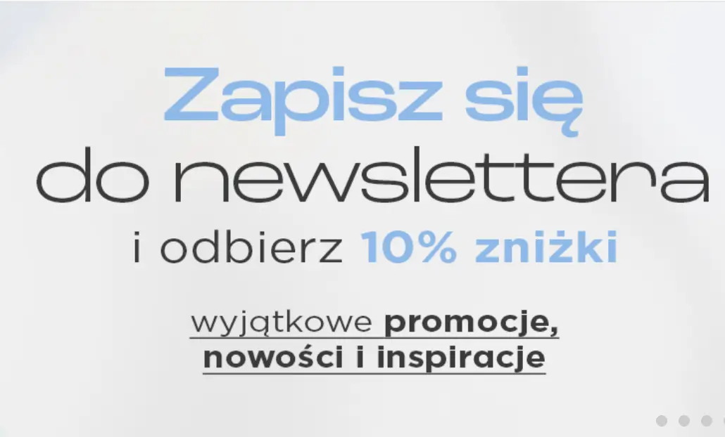 Kod rabatowy -10% za zapis do newslettera w Kabos