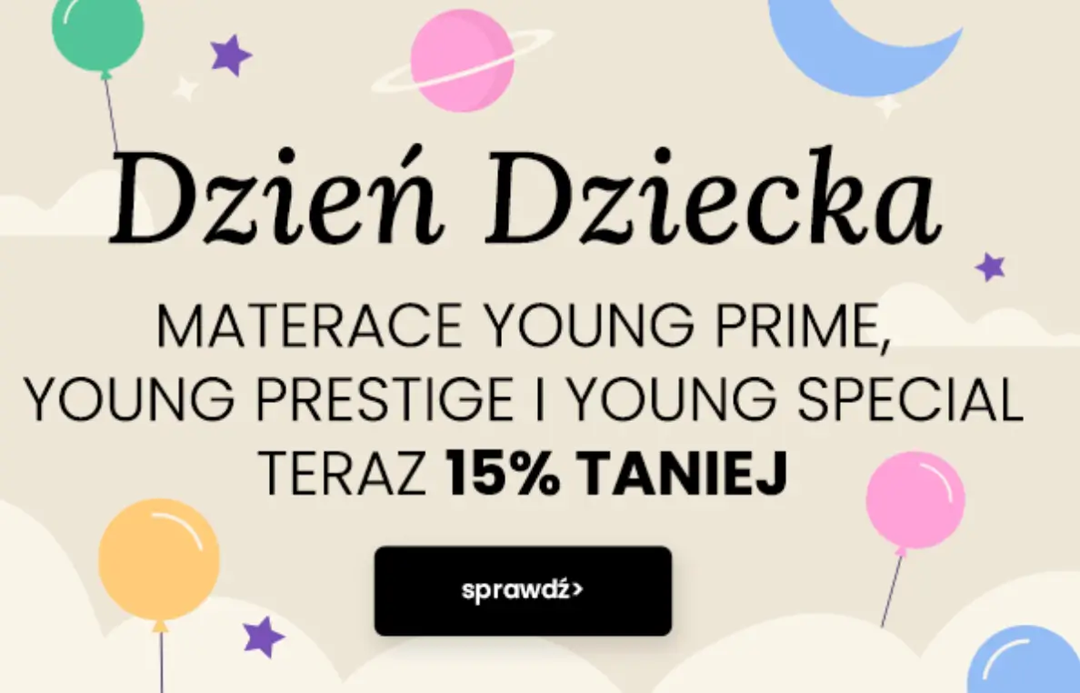 Materace dla dzieci 15% taniej w Pan Materac