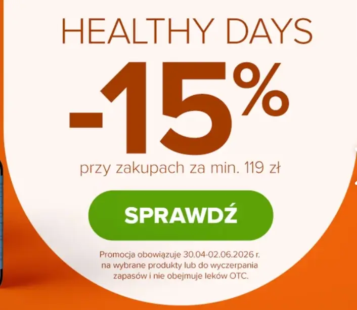 Rabat -15% przy zakupach za min. 119 zł w drmax.pl