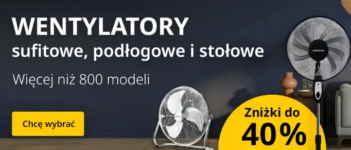 Wentylatory sufitowe, podłogowe i stołowe do -40% w Liderlamp.pl
