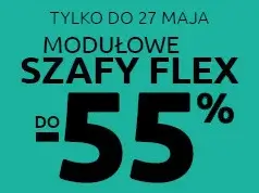 Zniżki do -55% na szafy modułowe Flex w Black Red White