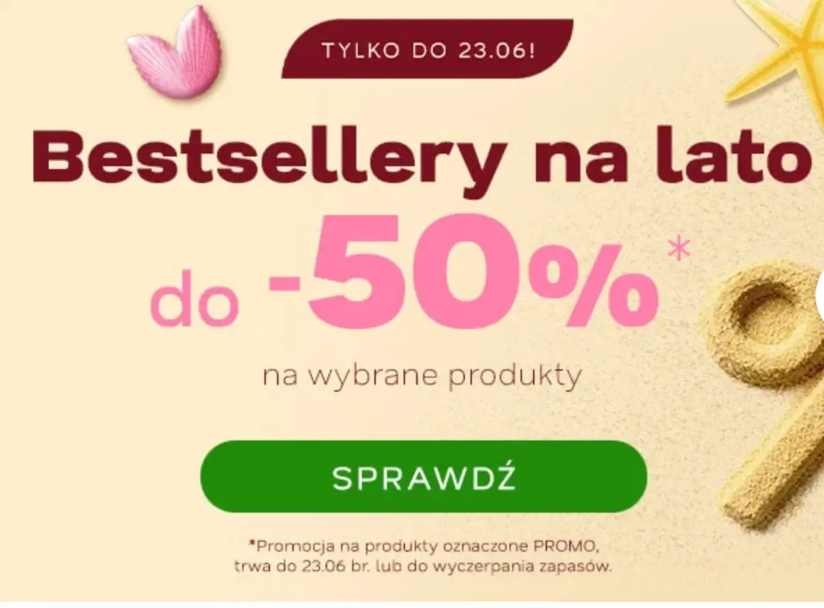 Bestsellery na lato ze zniżkami do -50% w sklepie Drogeria Natura