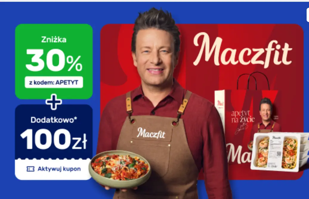 Dietly: 30% z kodem + dodatkowe 100 zł na pierwsze zamówienie Maczfit