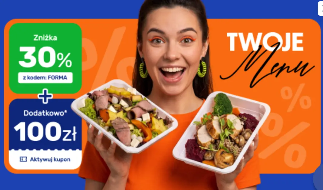 Dietly: 30% z kodem + dodatkowe 100 zł na Twoje Menu
