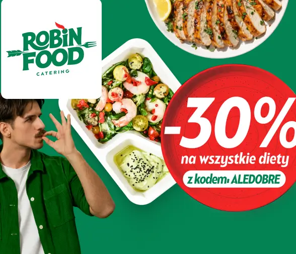 Dietly kod rabatowy -30% na catering Robin Food
