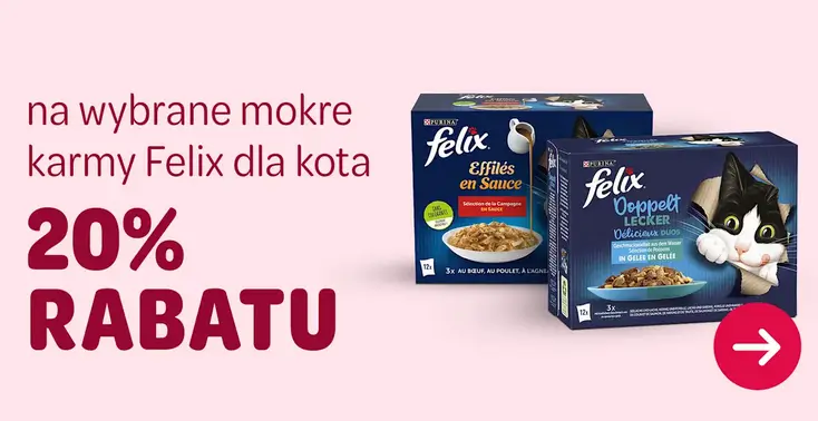 Karma dla kota Felix 20% taniej w Zooplus