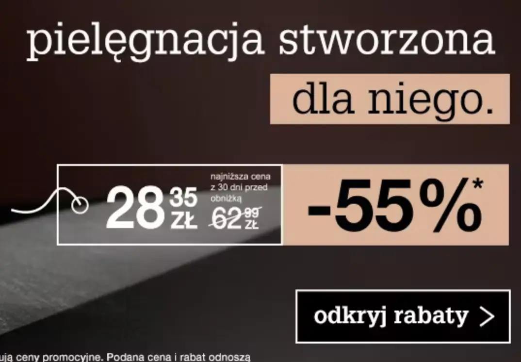 Pielęgnacja dla niego 55% taniej w Tołpa