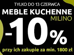 Rabat -10% na meble kuchenne Milino przy ich zakupie za min. 1800 ł w Black Red White
