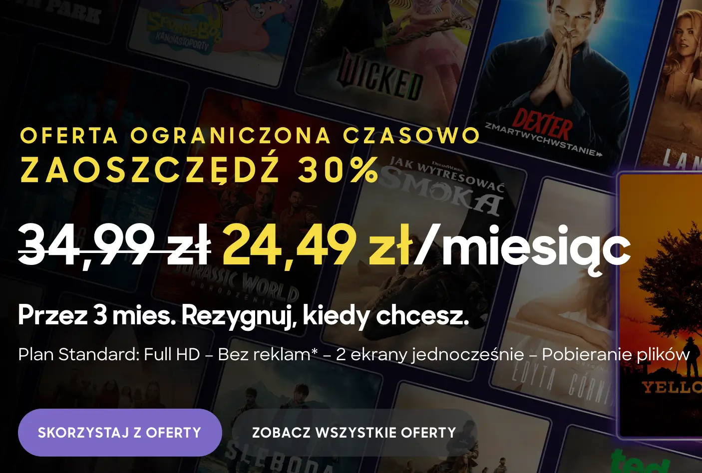 SkyShowtime | Skorzystaj z oferty i zaoszczędź 30% przez 3 miesiące!