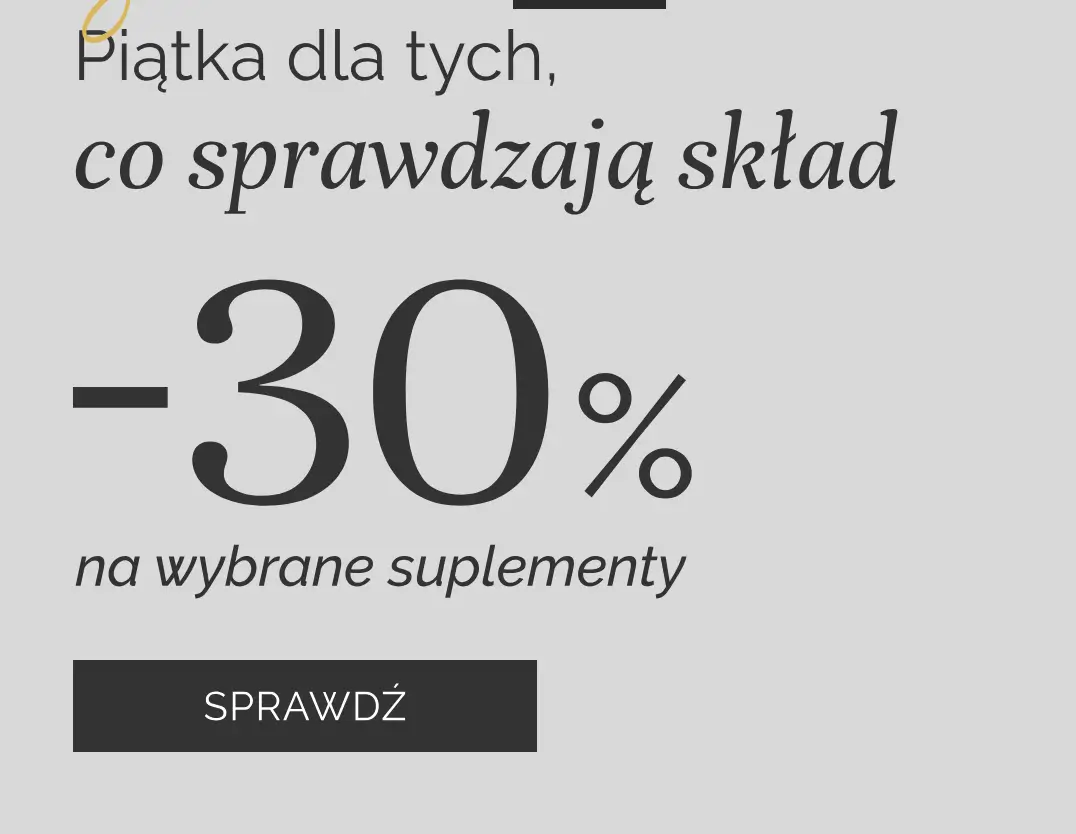 Suplementy 30% taniej w MyBestPharm