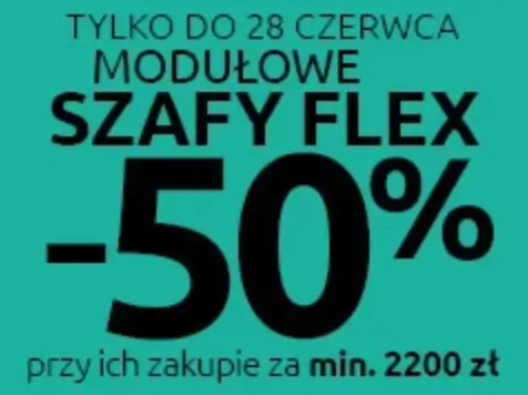 Szafy modułowe FLEX do -50% przy ich zakupie za min. 2200 zł w Black Red White