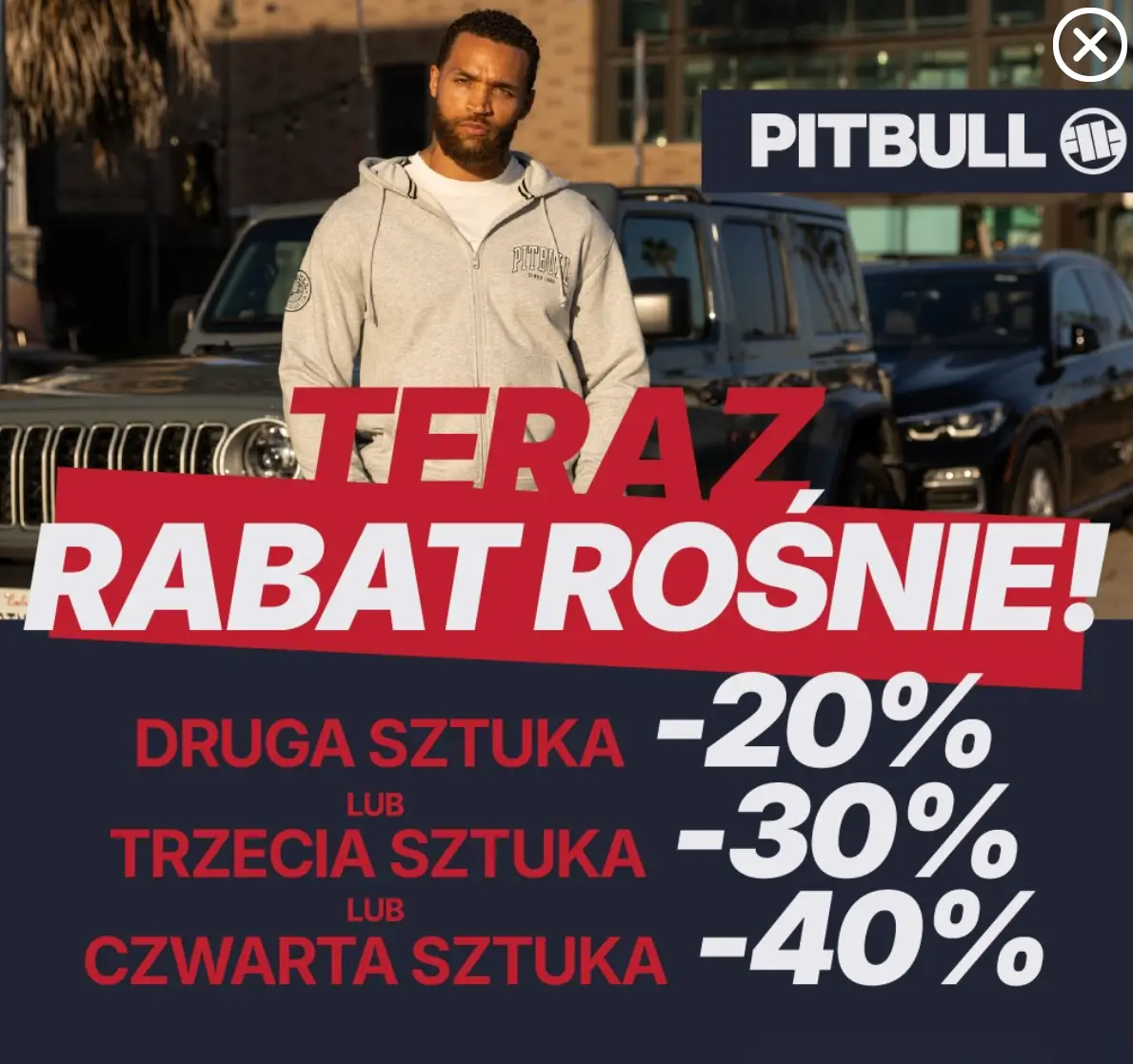 Wielosztuki i rabat 40% na czwartą sztukę w Twoim koszyku w Pitbull
