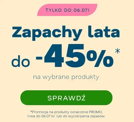 Zapachy lata ze zniżkami do -45% w sklepie Drogeria Natura
