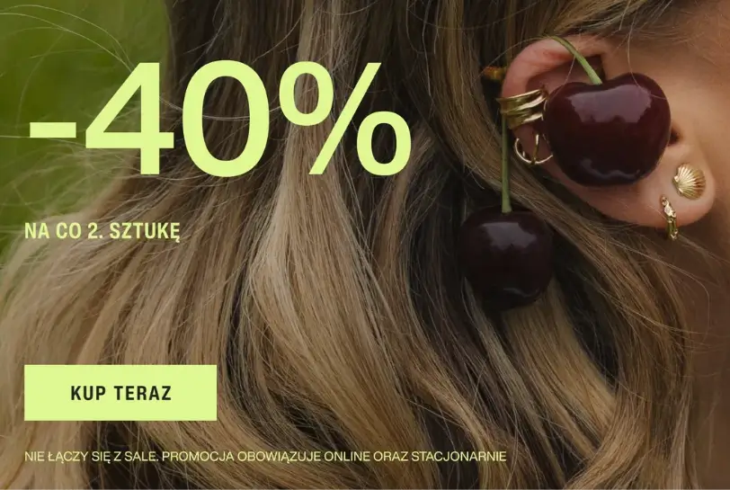 Zniżka -40% na co 2. sztukę bez wyprzedaży w ofercie Ania Kruk