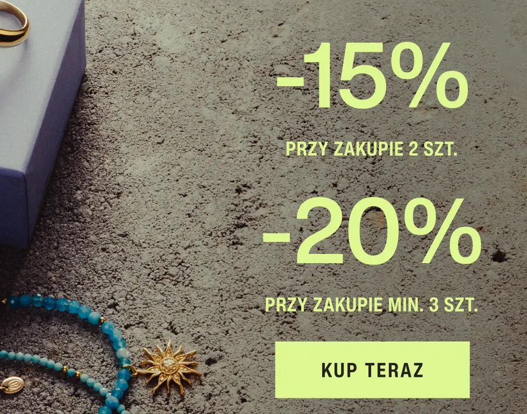 Ania Kruk - biżuteria 15% taniej przy 2 sztukach, 20% od 3