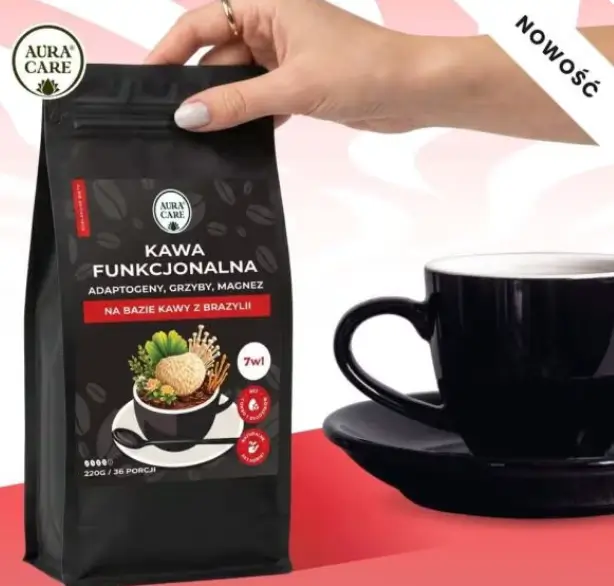 AuraCare: Kawa funkcjonalna na skupienie z adaptogenami