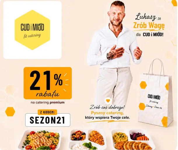 Cud i Miód - 21% rabatu na catering dietetyczny z kodem