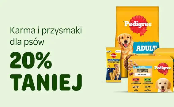 Karma dla psa Pedigree 15% taniej - oferta Zooplus