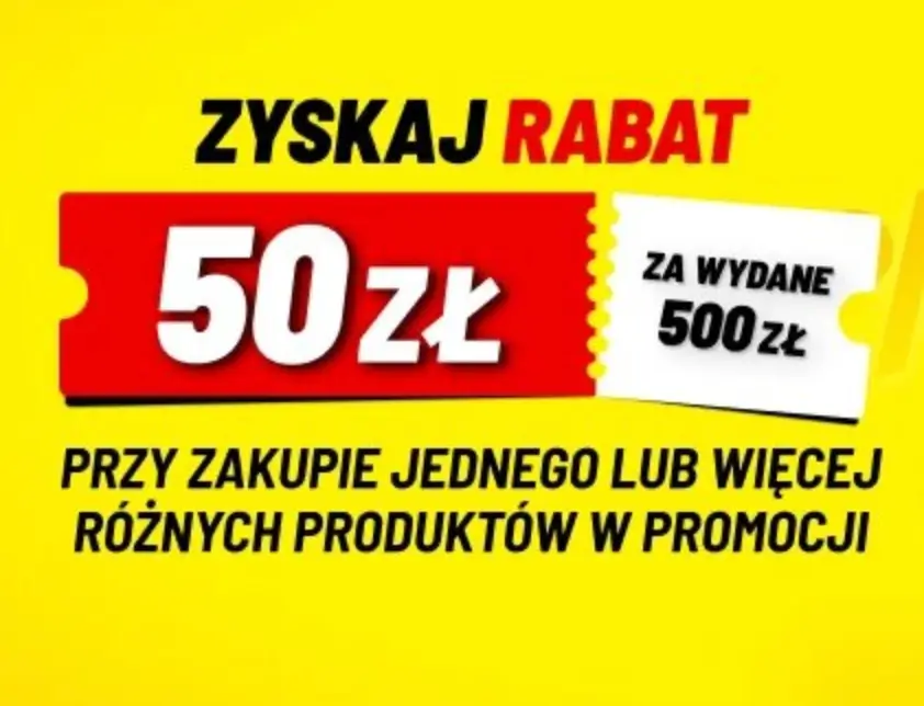 Media Expert - 50 zł rabatu przy wydaniu 500 zł na zakupy