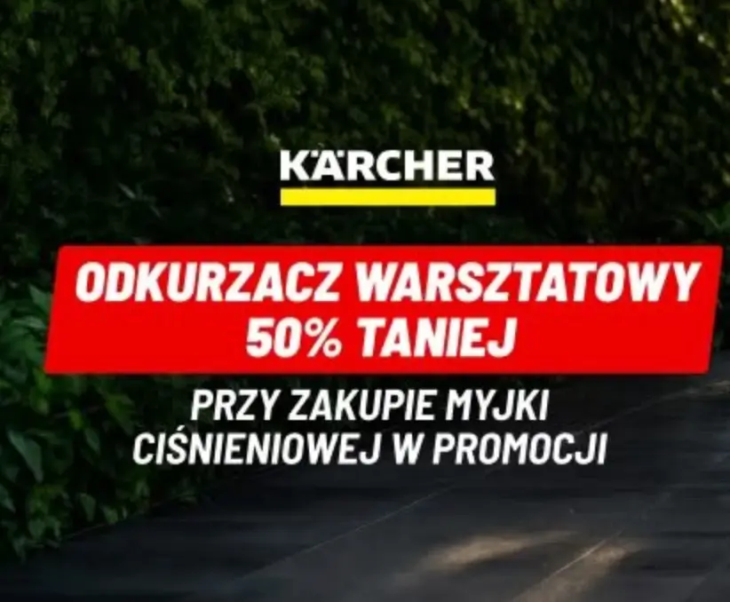 Media Expert: odkurzacz warsztatowy Karcher 50% taniej przy zakupie myjki