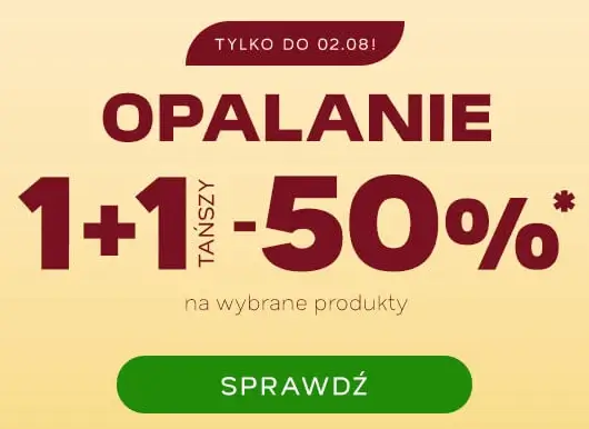 Produkty do opalania w promocji 1 + 1 za 50% w Drogerii Natura