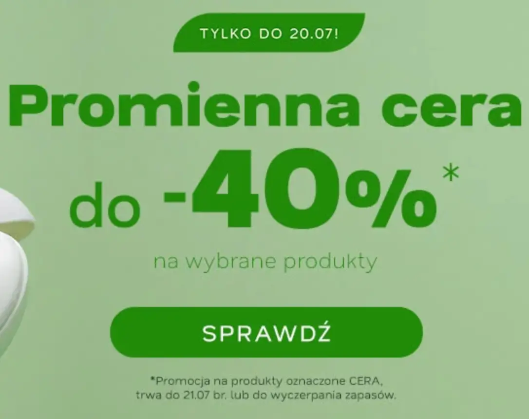 Promienna cera ze zniżkami do -40% w Drogerii Natura