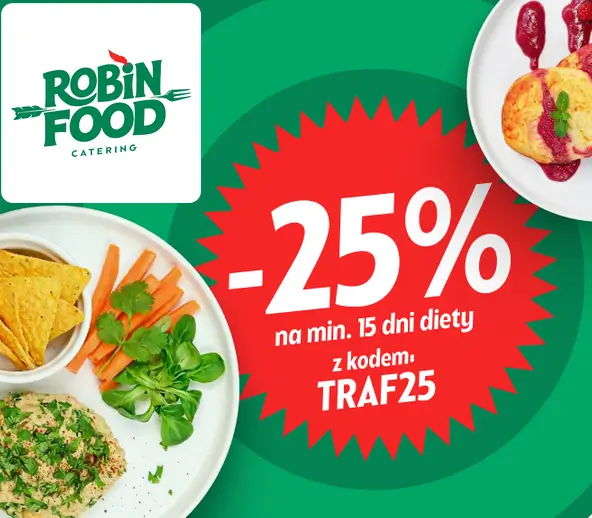 Robinfood Catering: 25% rabatu na minimum 15 dni diety