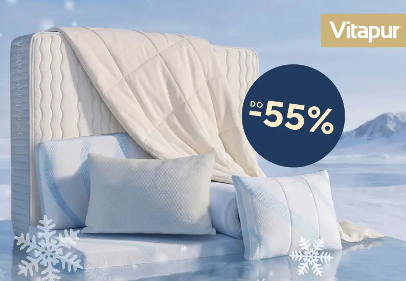 Świeży sen w gorące noce do -55% na materace z efektem chłodzenia w Vitapur
