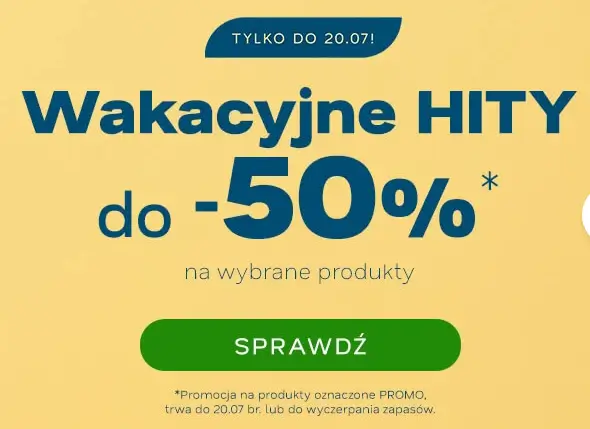 Wakacyjne hity ze zniżkami do -50% w Drogerii Natura