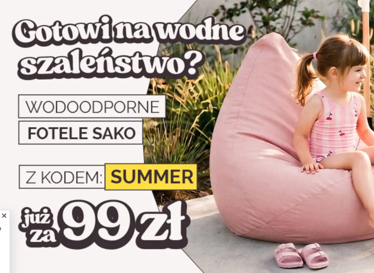 Wodoodporne fotele Sako od 99 zł z kodem rabatowym w Misioo