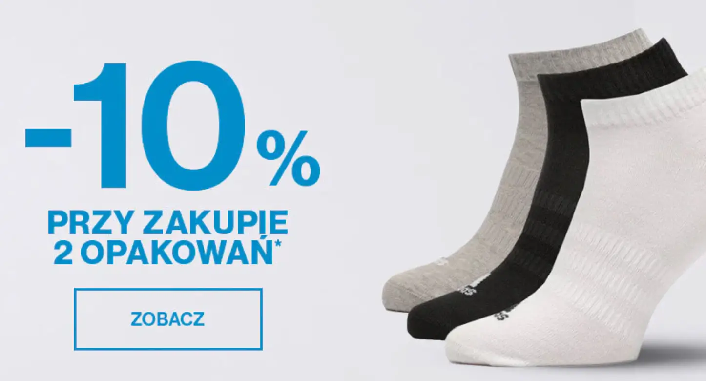 Zniżka -10% na skarpety przy zakupie 2 par w 50 Style