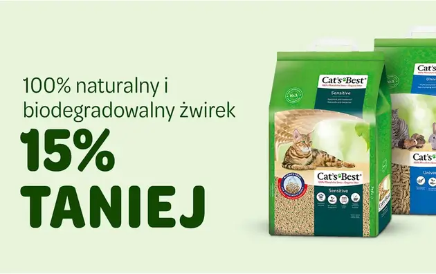 Żwirki dla kota 15% taniej - promocja na zakupy w Zooplus