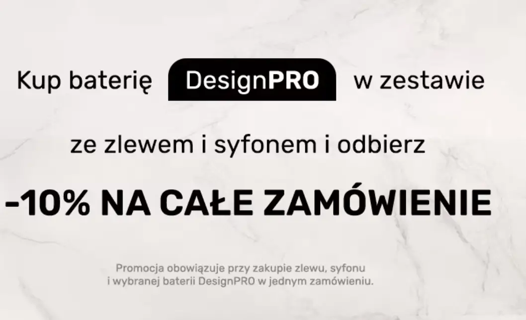  Primagran: Kup baterię DesignPRO zlewem i syfonem -10% taniej