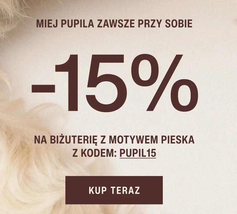 Ania Kruk: 15% rabatu na biżuterię z motywem pieska
