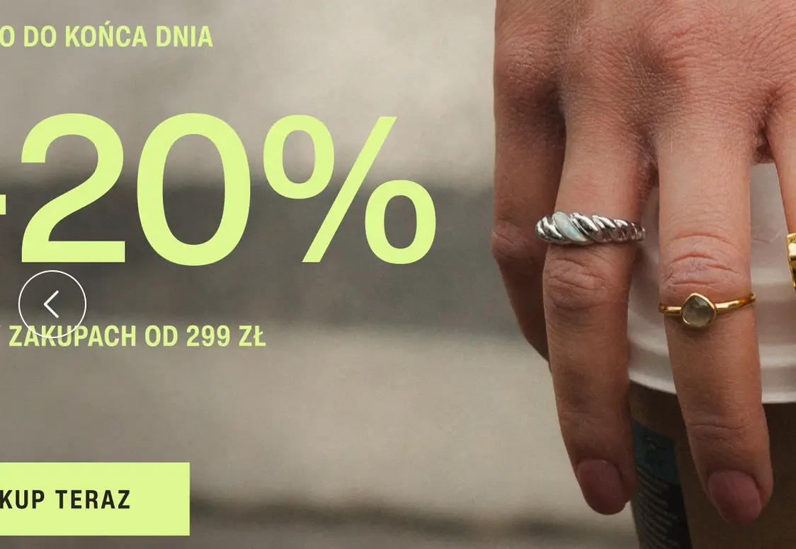 Ania Kruk: biżuteria 20% taniej przy zakupach od 299 zł